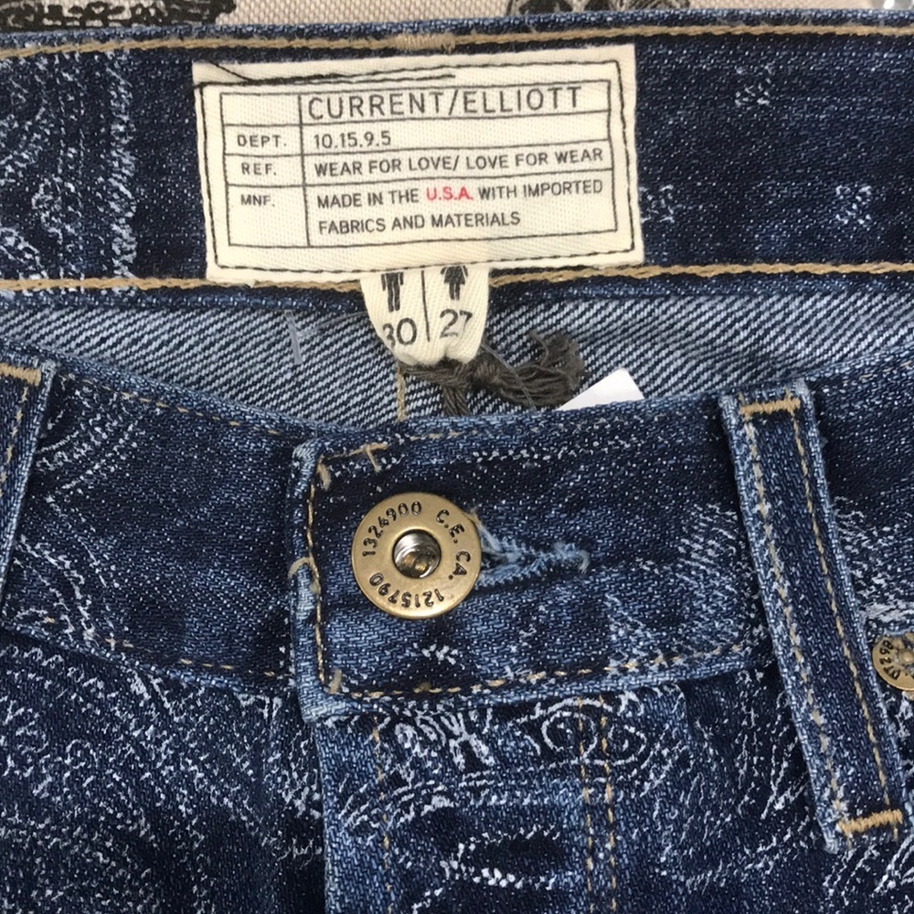 🎁 Current/Elliott Unisex Straight Leg Jeans - Picture 5 of 9